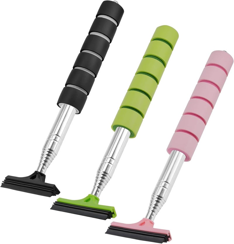 BENACES Retractable Car Side Mirror Squeegee - 3 Pack Portable Telescopic Rearview Wiper, Auto Glass Long Handle Cleaning Tool for All Vehicles - Image 2